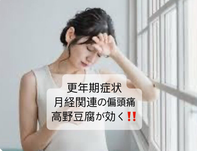 月経関連の片頭痛・更年期・生理痛の予防には高野豆腐がいい！？